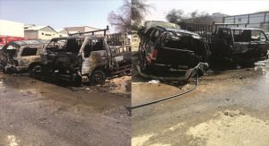 إحتراق مركبتين في «الشويخ الصناعية»..وفتح تحقيق