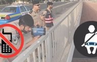 ‏تحرير 84 مخالفة  لاستخدام الهاتف أثناء القيادة ولعدم ربط حزام الأمان‏⁦