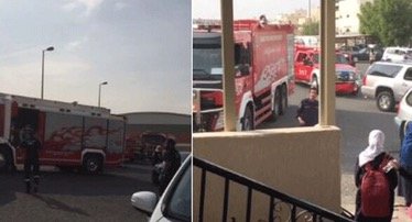 السيطرة على حريق تلفزيون في ثانوية اليرموك