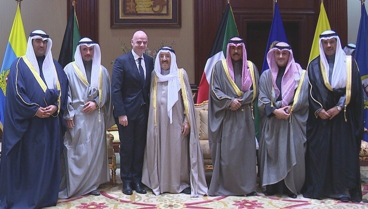 سمو الامير يشكر رئيس الفيفا على دعم الرياضة الكويتية