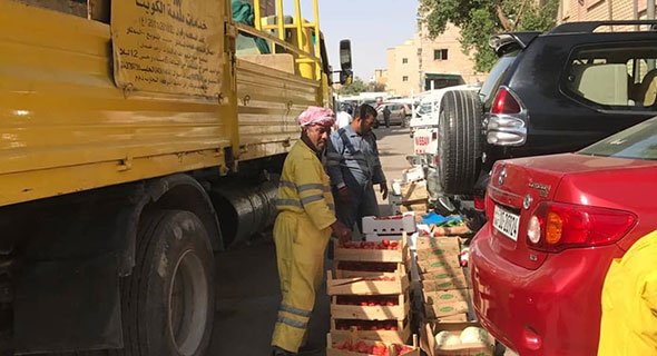 «الداخلية» نفذت حملة على الأسواق العشوائية شملت جليب الشيوخ والحساوي والعباسية