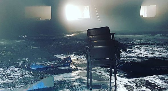 4 فرق إطفاء كافحت حريق صالة إتحاد الجمباز