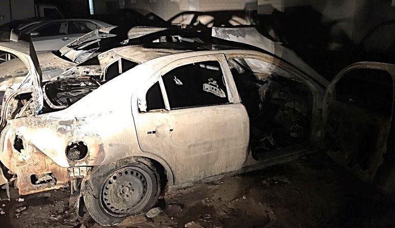 إخماد حريق 3 مركبات في جليب الشيوخ