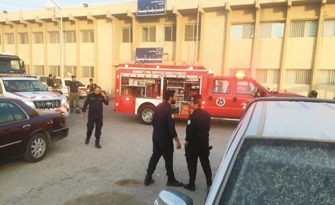 محتجز يشعل حريقاً كهربائياً في مخفر تيماء