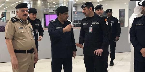 الفريق النهام يتفقد مطار الكويت في أول أيام عيد الأضحى
