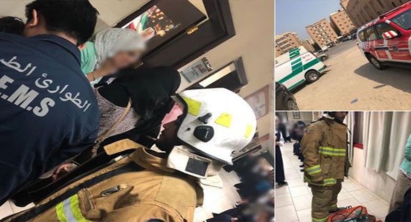 إرتفاع عدد الطالبات المختنقات إلى 22 حالة.. ونقل إحدها إلى المستشفى