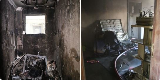 إصابة 3 أشخاص بحريق عمارة في السالمية